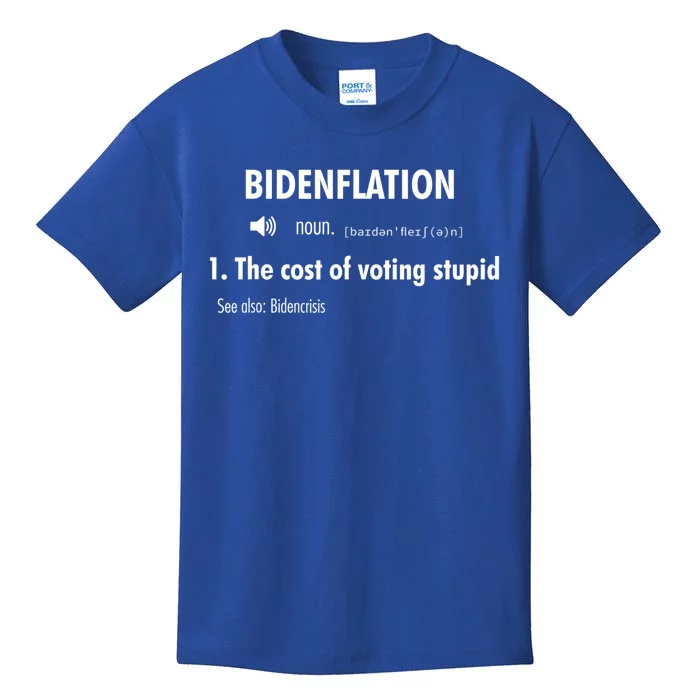 Funny Definition BidenFlation The Cost Of Voting Stupid Kids T-Shirt