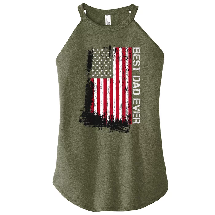 FatherS Day Best Dad Ever With Us American Flag Women’s Perfect Tri Rocker Tank