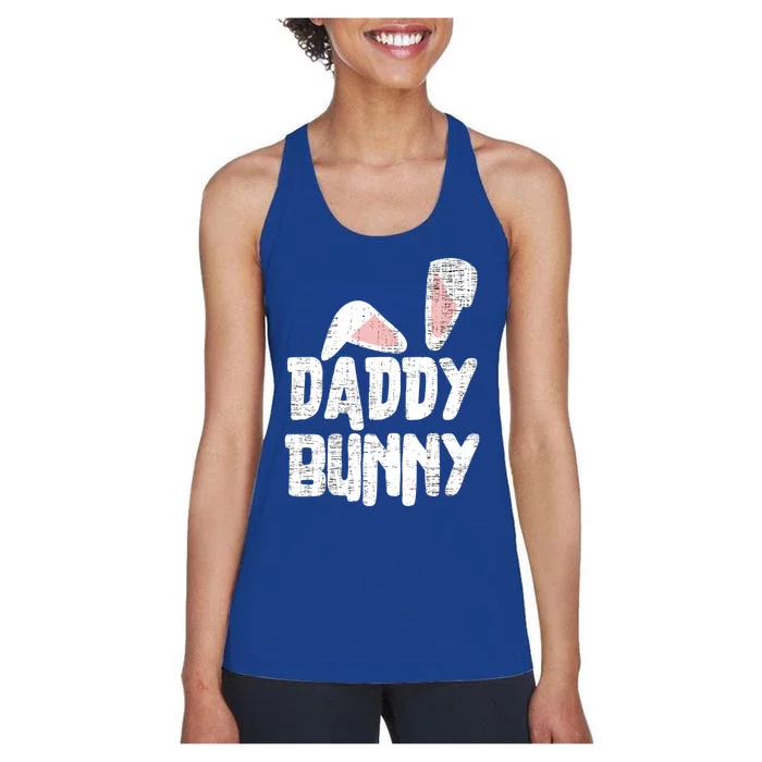 Funny Daddy Bunny Ears Easter Family Matching Father Dad Gift Women's Racerback Tank