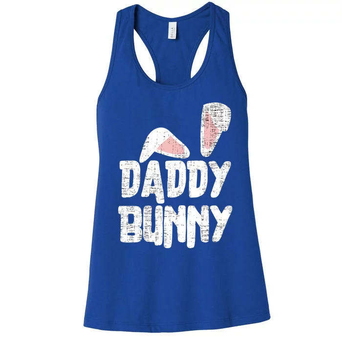 Funny Daddy Bunny Ears Easter Family Matching Father Dad Gift Women's Racerback Tank