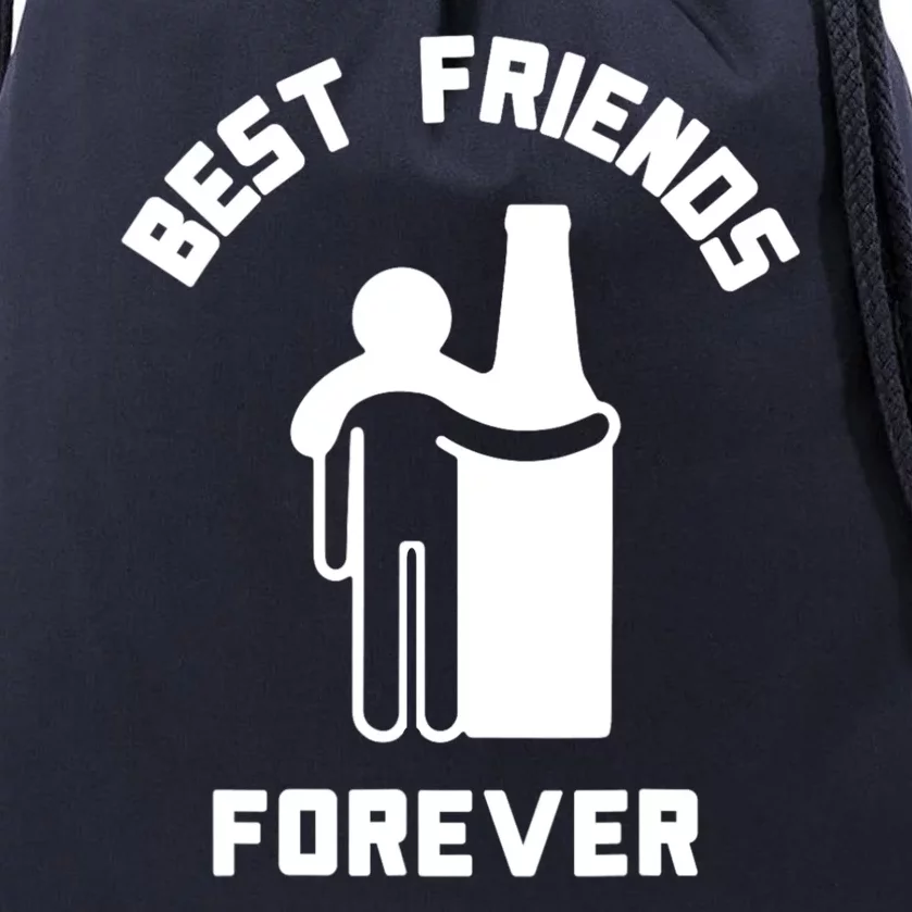 Funny Drinking Best Friend Forever Dad Saying Drawstring Bag