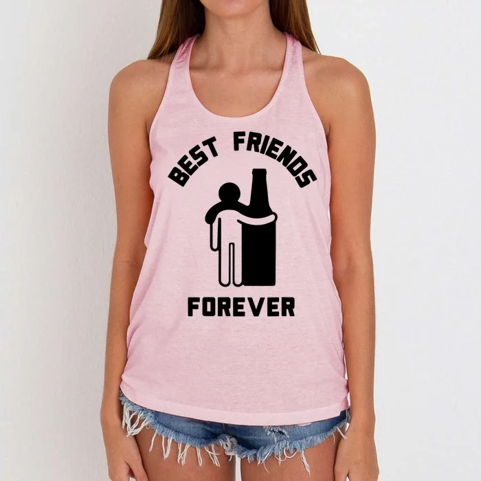 Funny Drinking Best Friend Forever Dad Saying Women's Knotted Racerback Tank