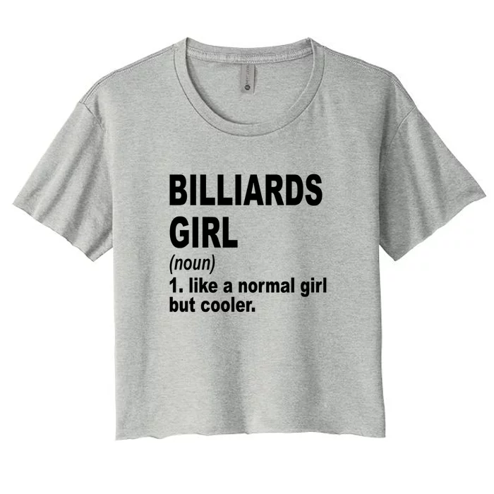 Father's Day Billiards Sister Like A Normal But Cooler Gift For Dad Women's Crop Top Tee