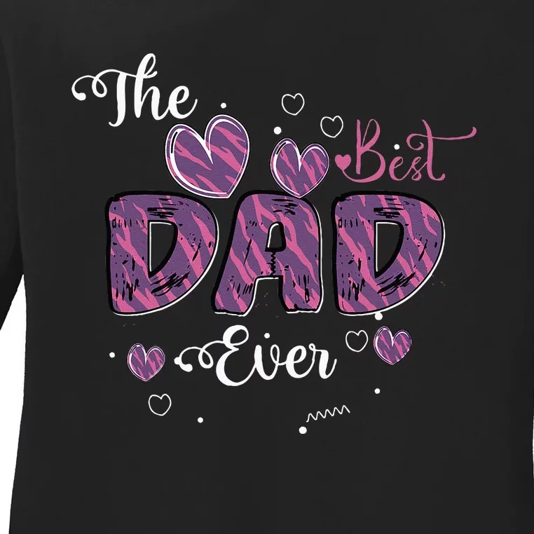 Father Day Best Dad Ever From Daughter Son Mom Ladies Long Sleeve Shirt