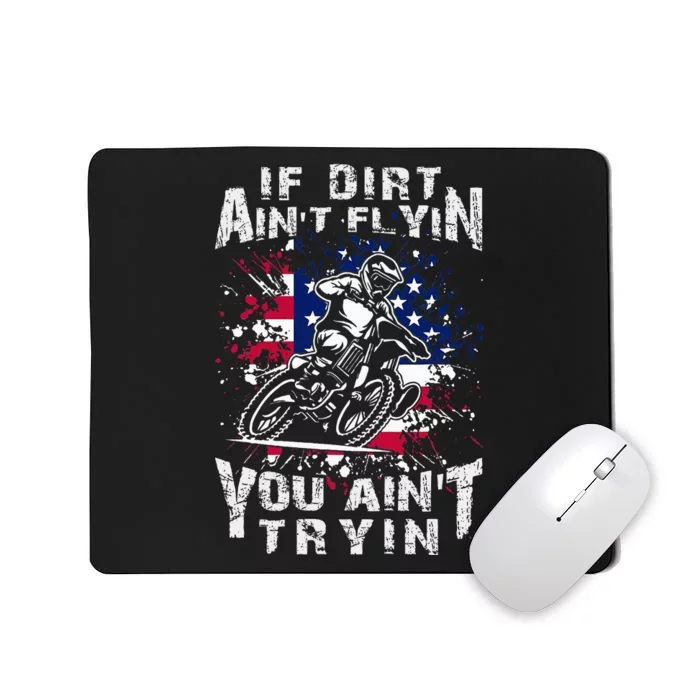 Funny Dirt Bike Riding US Flag MX Motocross Rider Supercross Mousepad