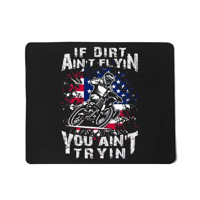 Funny Dirt Bike Riding US Flag MX Motocross Rider Supercross Mousepad