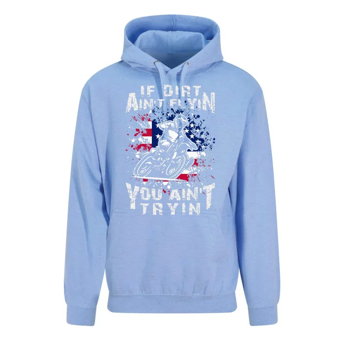 Funny Dirt Bike Riding US Flag MX Motocross Rider Supercross Unisex Surf Hoodie