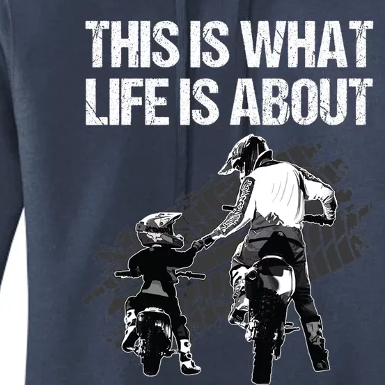 Funny Dirt Bike Art For Men Dad Boys Kid Motorcycle Lover Women's Pullover Hoodie