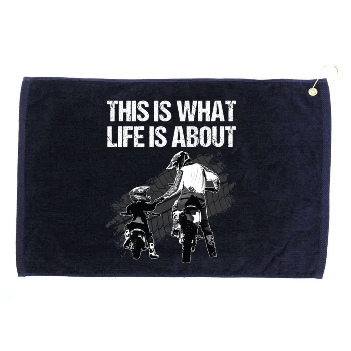 Funny Dirt Bike Art For Men Dad Boys Kid Motorcycle Lover Grommeted Golf Towel