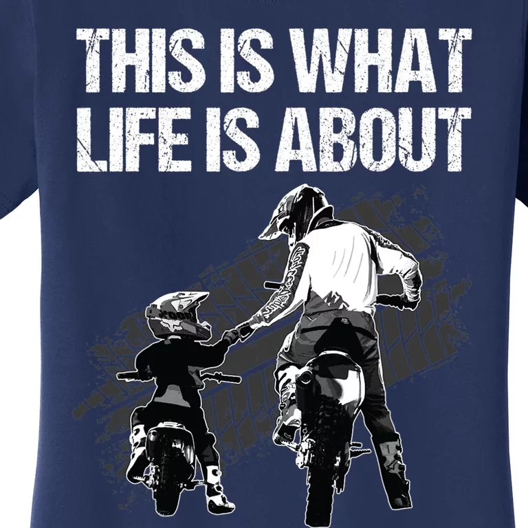 Funny Dirt Bike Art For Men Dad Boys Kid Motorcycle Lover Women's T-Shirt