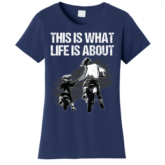 Funny Dirt Bike Art For Men Dad Boys Kid Motorcycle Lover Women's T-Shirt