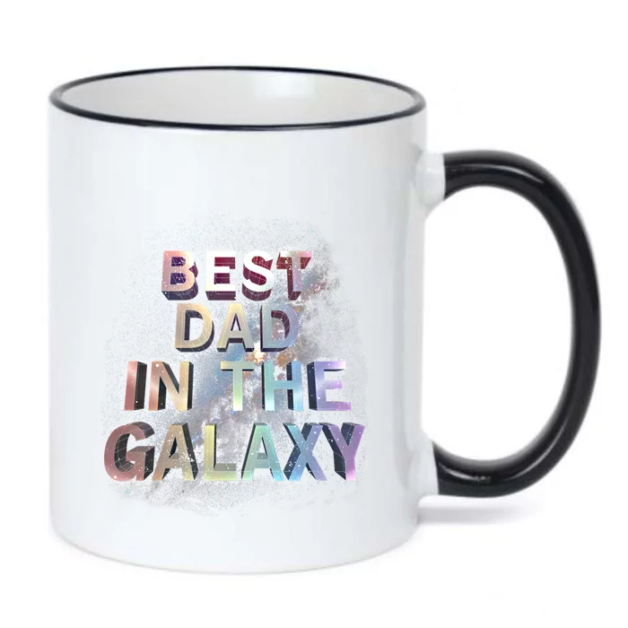 Fathers Day Best Dad In The Galaxy Rainbow Cute Gift Black Color Changing Mug