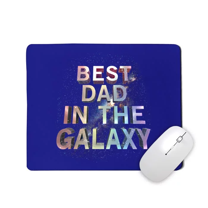 Fathers Day Best Dad In The Galaxy Rainbow Cute Gift Mousepad