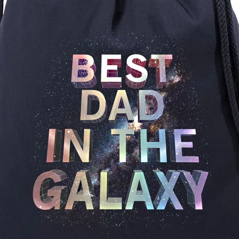 Fathers Day Best Dad In The Galaxy Rainbow Cute Gift Drawstring Bag