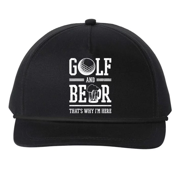 Father's Day Beer Joke Dad Beer Lovers Playing Golf Gift For Dad Snapback Five-Panel Rope Hat