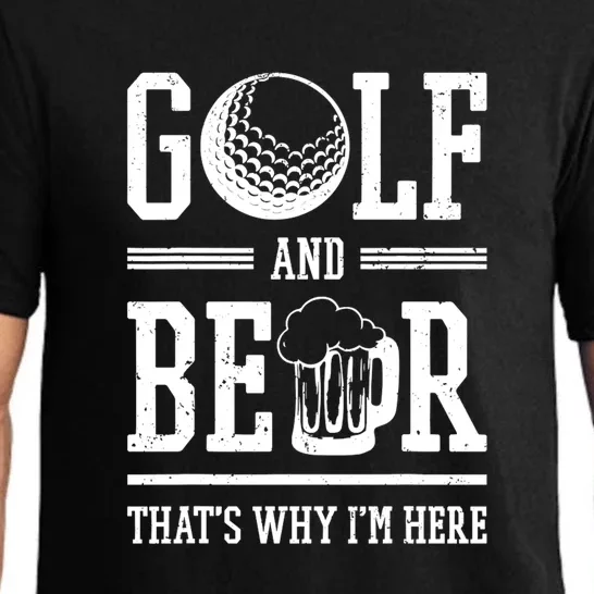 Father's Day Beer Joke Dad Beer Lovers Playing Golf Gift For Dad Pajama Set