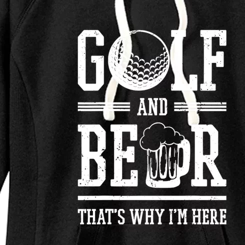 Father's Day Beer Joke Dad Beer Lovers Playing Golf Gift For Dad Women's Fleece Hoodie