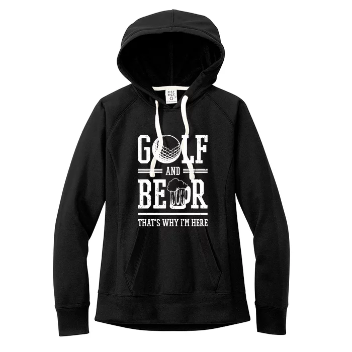 Father's Day Beer Joke Dad Beer Lovers Playing Golf Gift For Dad Women's Fleece Hoodie