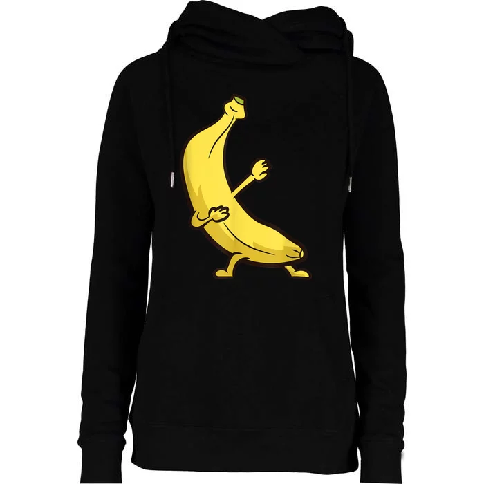 Funny Dabbing Banana Cool Banana Dab Fruit Womens Funnel Neck Pullover Hood