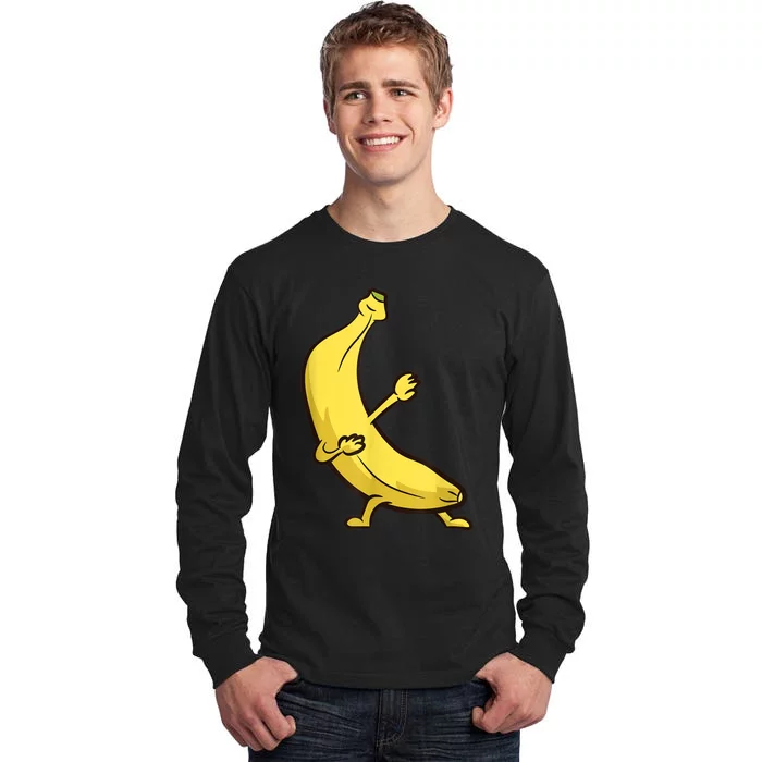 Funny Dabbing Banana Cool Banana Dab Fruit Tall Long Sleeve T-Shirt