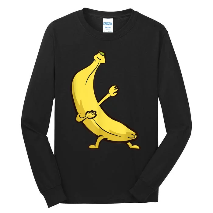 Funny Dabbing Banana Cool Banana Dab Fruit Tall Long Sleeve T-Shirt