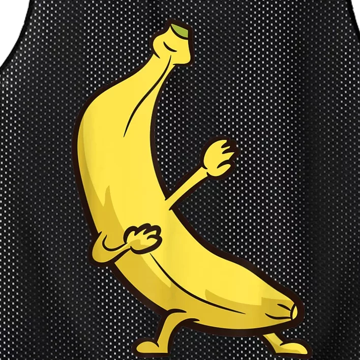 Funny Dabbing Banana Cool Banana Dab Fruit Mesh Reversible Basketball Jersey Tank