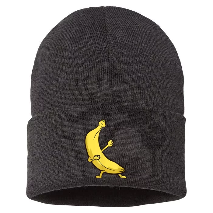 Funny Dabbing Banana Cool Banana Dab Fruit Sustainable Knit Beanie