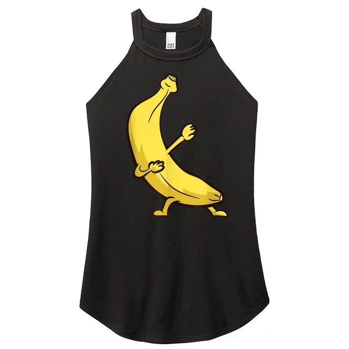 Funny Dabbing Banana Cool Banana Dab Fruit Women’s Perfect Tri Rocker Tank