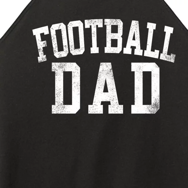 Football Dad Birthday Classic Bold Font Football Daddy Women’s Perfect Tri Rocker Tank