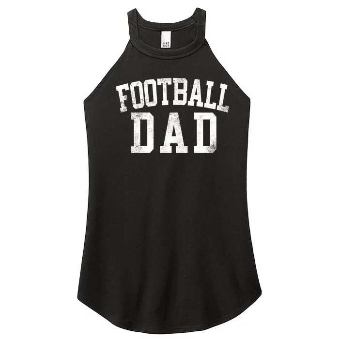 Football Dad Birthday Classic Bold Font Football Daddy Women’s Perfect Tri Rocker Tank