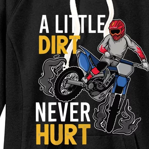 Funny Dirt Bike Design For Motorbike Racing Women's Fleece Hoodie