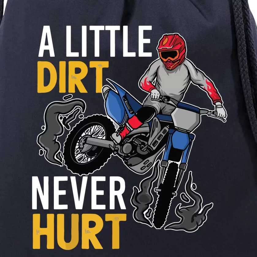 Funny Dirt Bike Design For Motorbike Racing Drawstring Bag