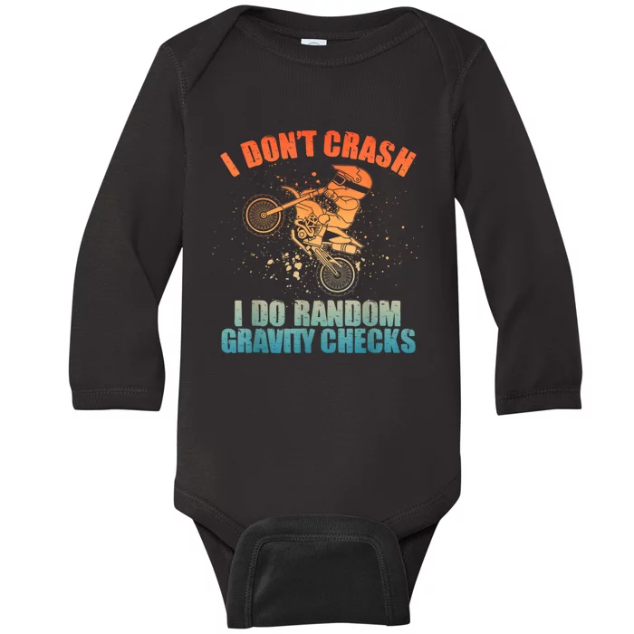 Funny Dirt Bike For Women Motocross Dirtbike Lover Baby Long Sleeve Bodysuit