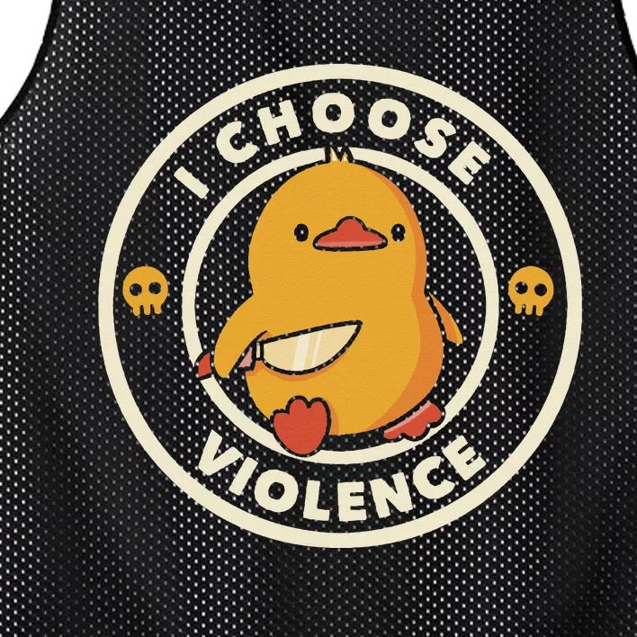 Funny Duck By Tobe Fonseca I Choose Violence Mesh Reversible Basketball Jersey Tank