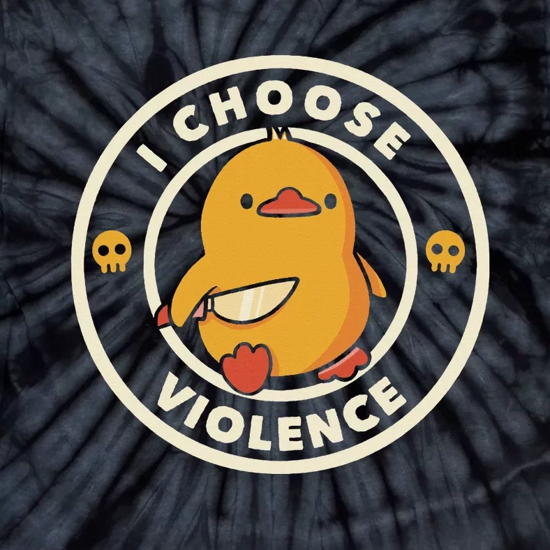 Funny Duck By Tobe Fonseca I Choose Violence Tie-Dye T-Shirt