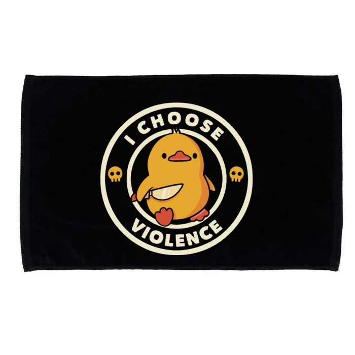 Funny Duck By Tobe Fonseca I Choose Violence Microfiber Hand Towel