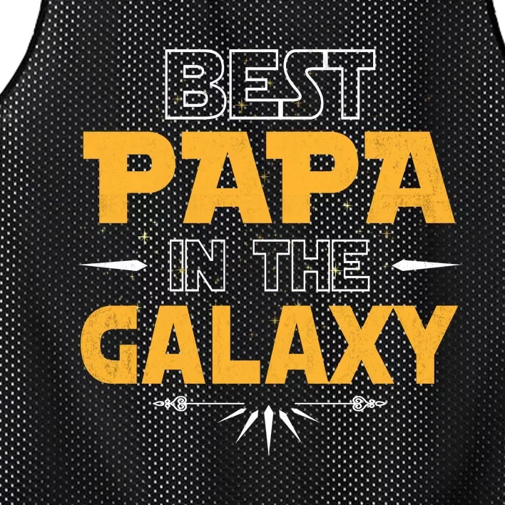 Fathers Day Best Papa In The Galaxy Movie Parody Mesh Reversible Basketball Jersey Tank