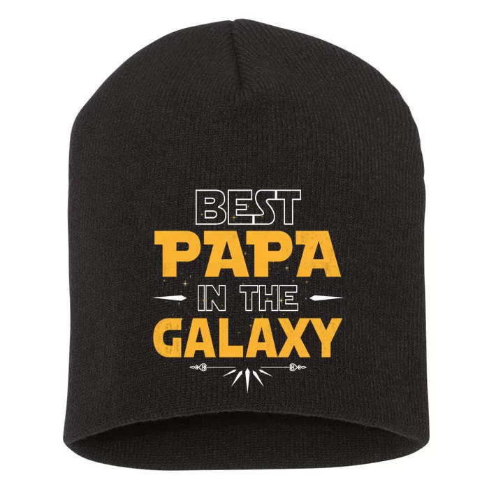 Fathers Day Best Papa In The Galaxy Movie Parody Short Acrylic Beanie