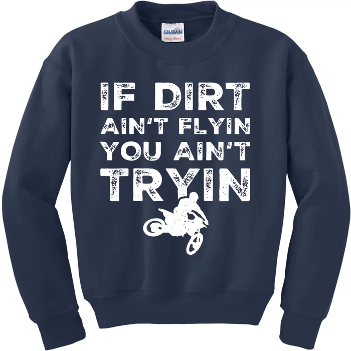 Funny Dirt Bike Riding Motocross Rider Supercross Kids Sweatshirt