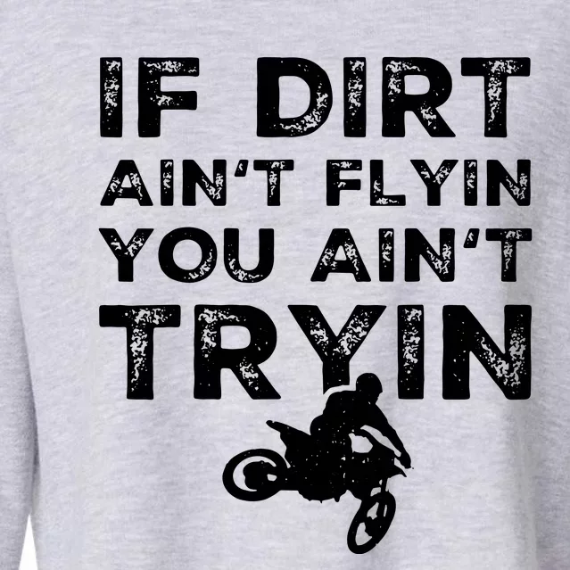 Funny Dirt Bike Riding Motocross Rider Supercross Cropped Pullover Crew