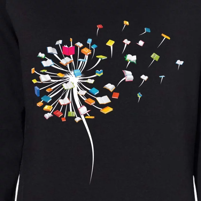 Funny Dandelion Books Gift For Reading Lover Womens California Wash Sweatshirt