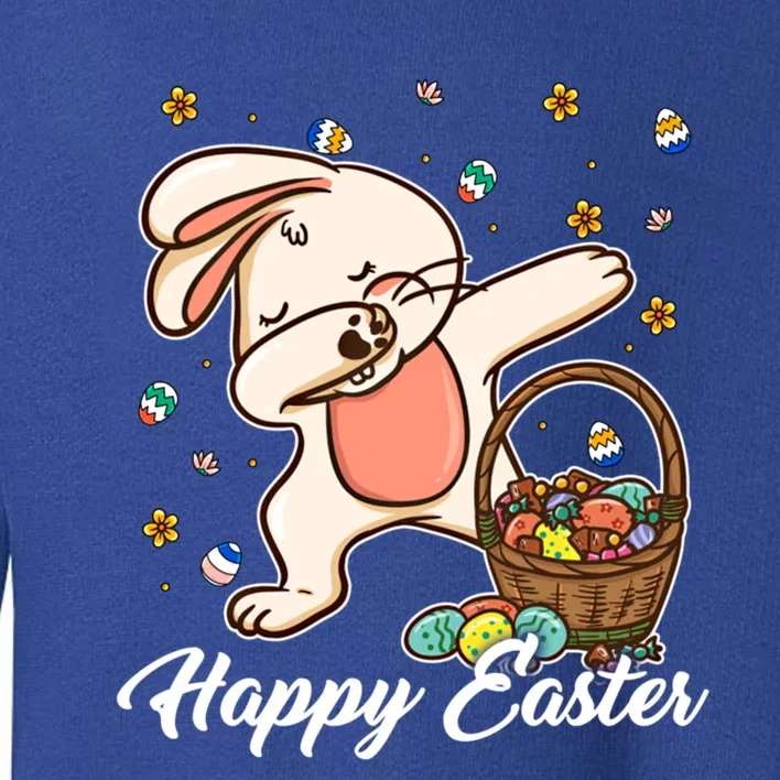 Funny Dabbing Bunny Happy Easter Day Funny Gift Gift Toddler Sweatshirt