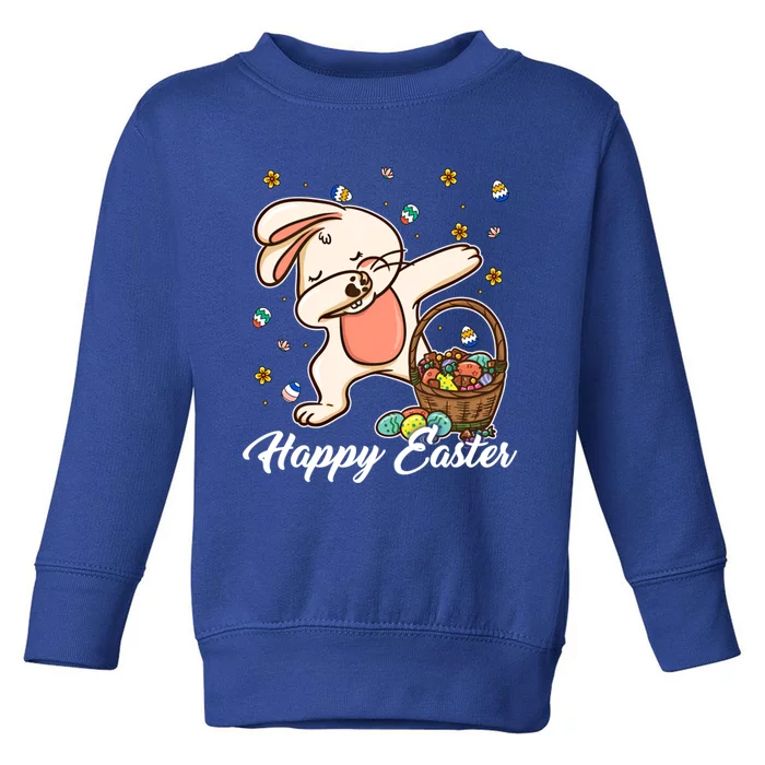 Funny Dabbing Bunny Happy Easter Day Funny Gift Gift Toddler Sweatshirt