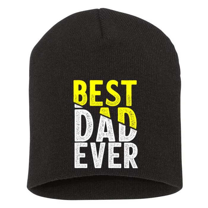 Father Day Best Dad Ever From Daughter Son Mom Short Acrylic Beanie