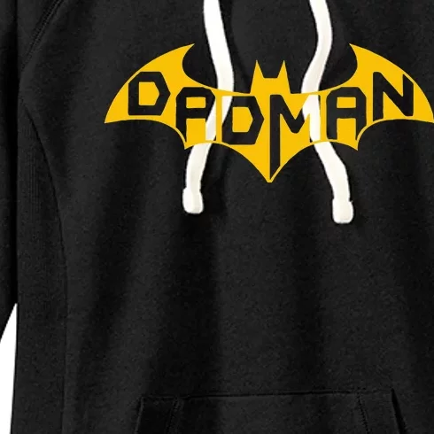 Funny Dad Birthday Present Idea Dadman Son Birth Women's Fleece Hoodie