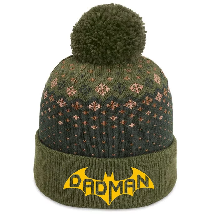 Funny Dad Birthday Present Idea Dadman Son Birth The Baniff Cuffed Pom Beanie