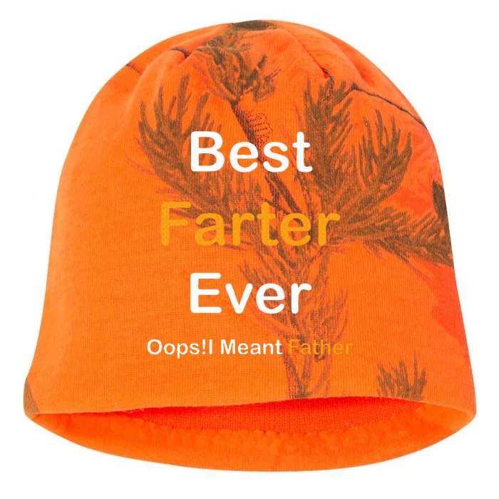 Fathers Day Best Farter Ever Oops I Mean FatherS Day Kati - Camo Knit Beanie