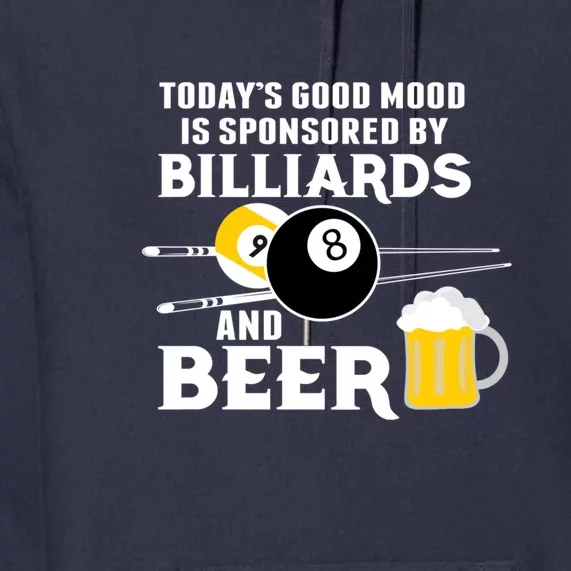 Father's Day BILLIARDS AND BEER BILLIARDS POOL PLAYER Gift For Dad Premium Hoodie