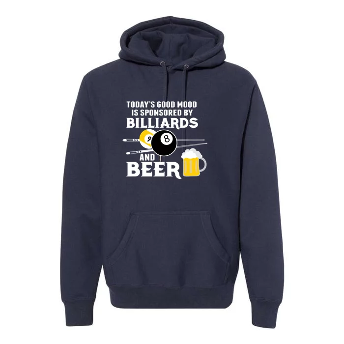 Father's Day BILLIARDS AND BEER BILLIARDS POOL PLAYER Gift For Dad Premium Hoodie