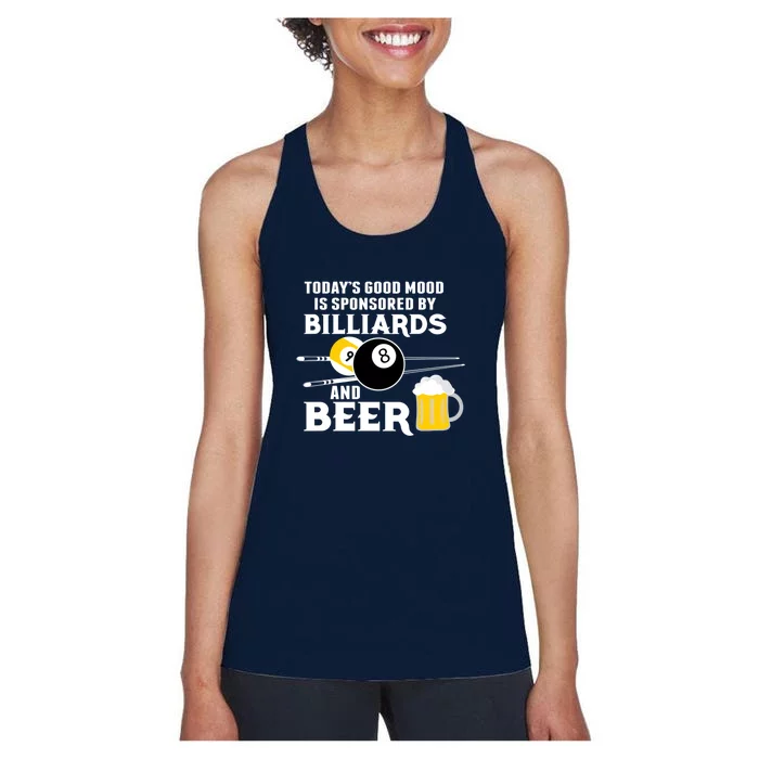 Father's Day BILLIARDS AND BEER BILLIARDS POOL PLAYER Gift For Dad Women's Racerback Tank